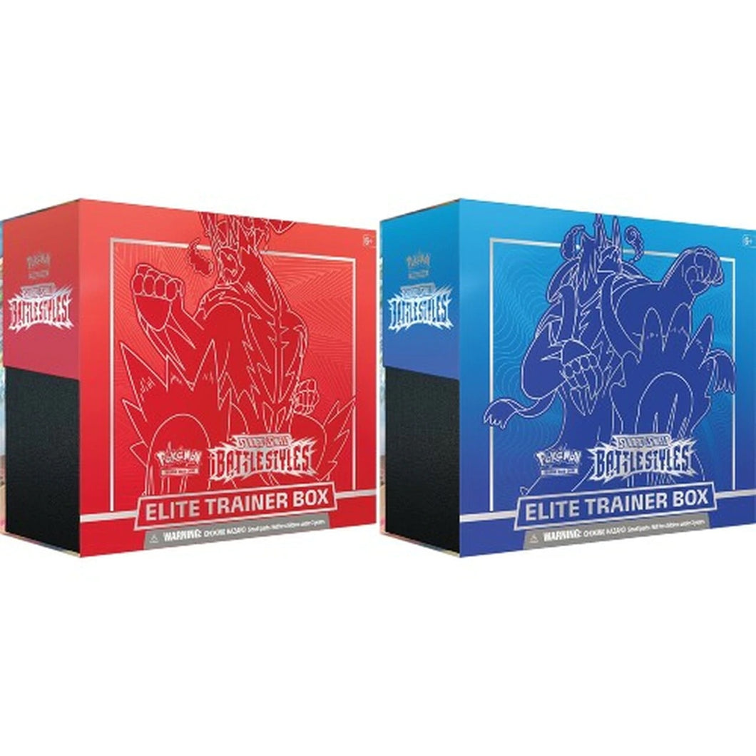 Battle Styles Elite Trainer Box Bundle (1 Blue + 1 Red)